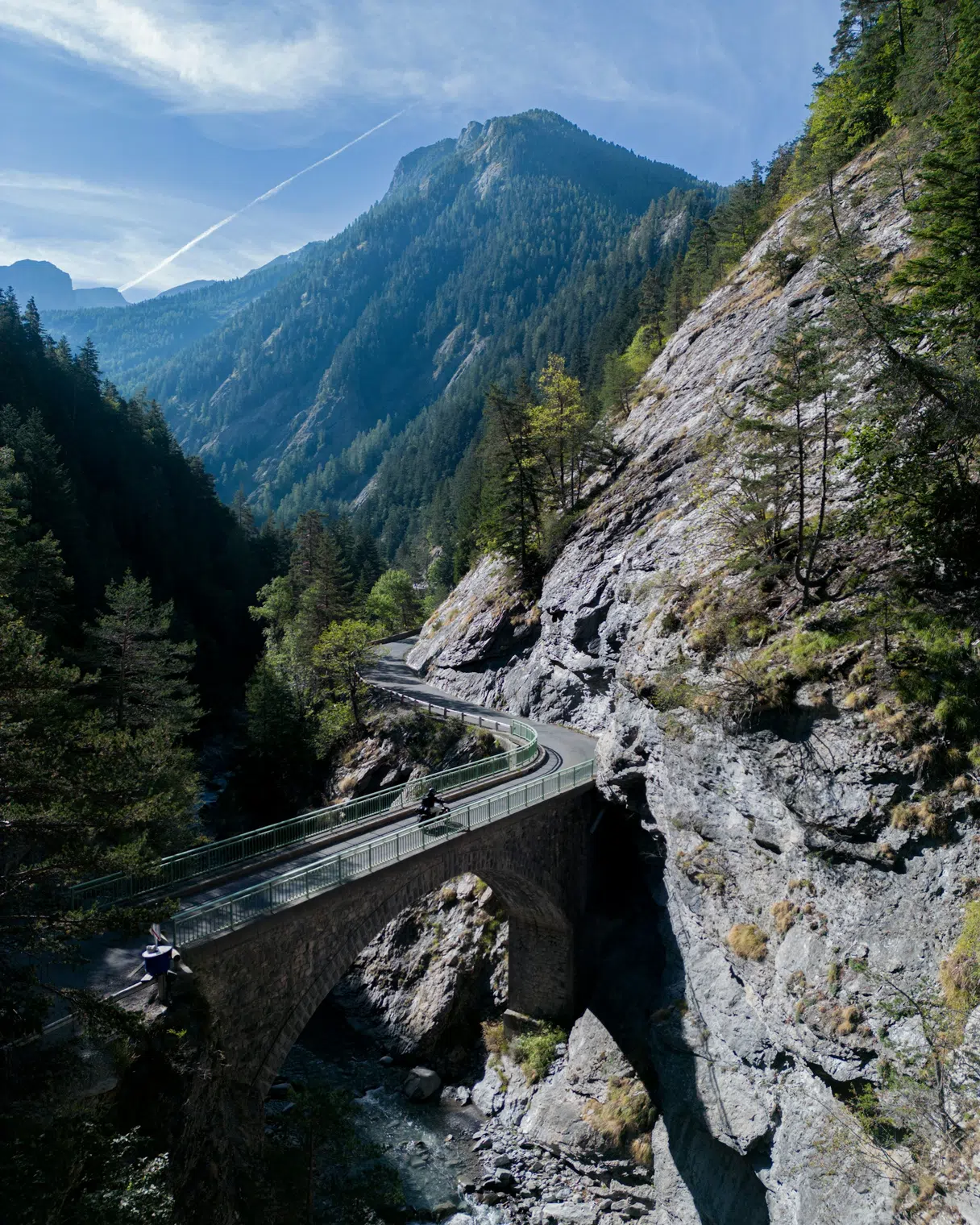 Scenic road in the French Alps