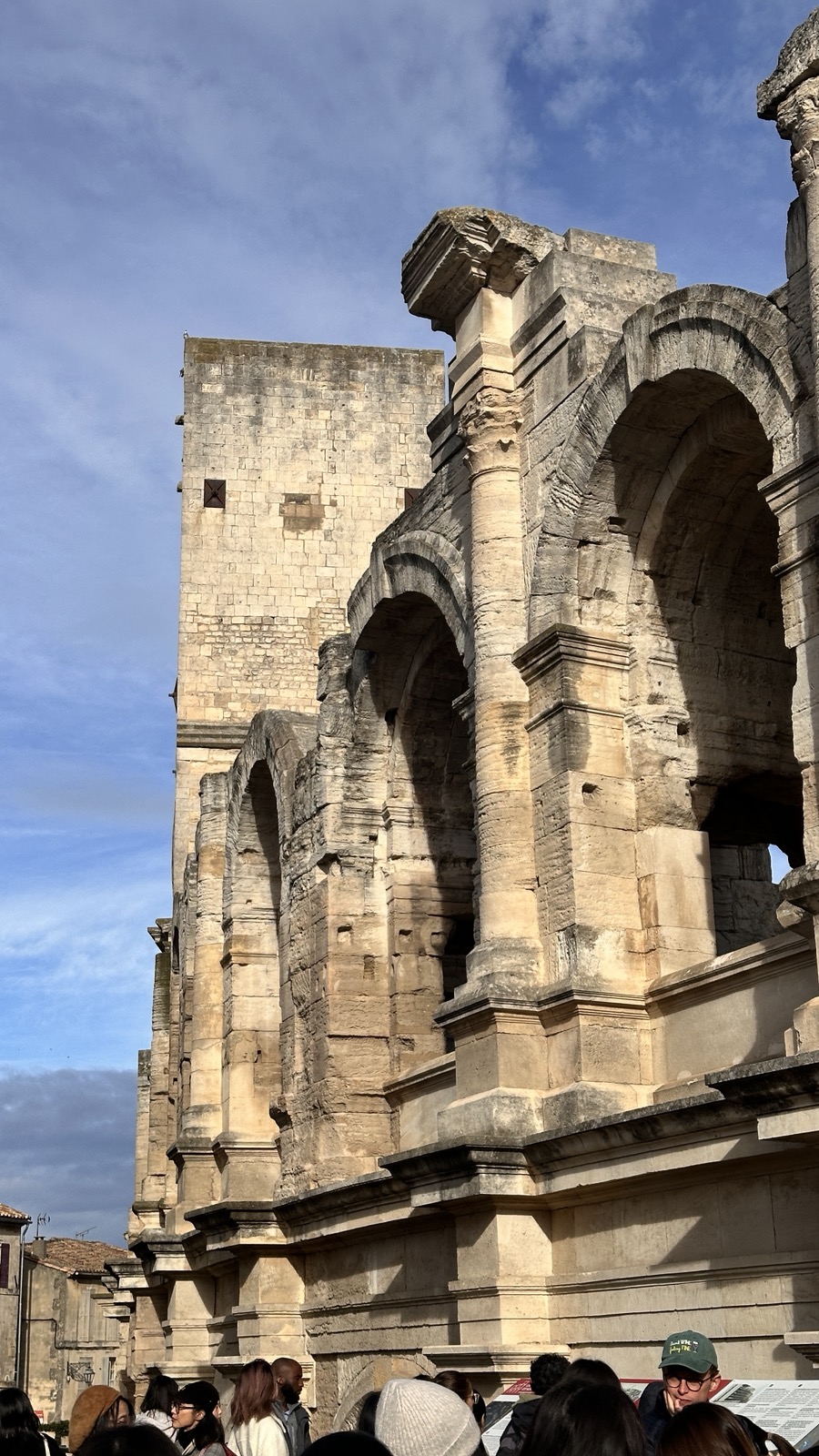 Close view of the Arles amphitheatre