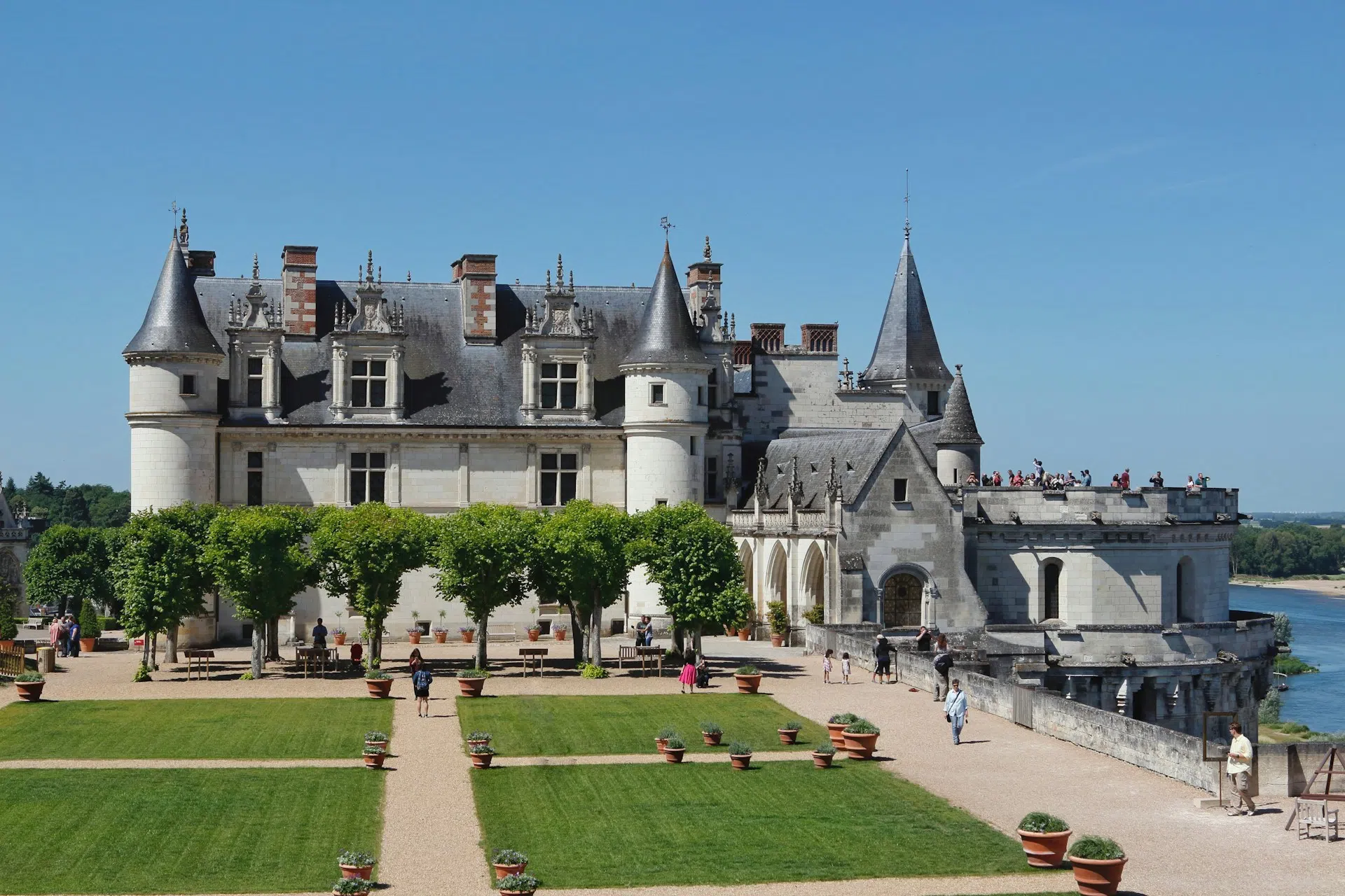View of the Château d'Amboise from the Loire