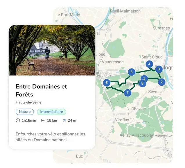 Geovelo app: safe cycling routes in France