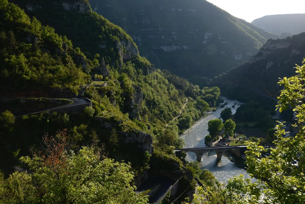 The Gorges du Tarn in low angled summer light