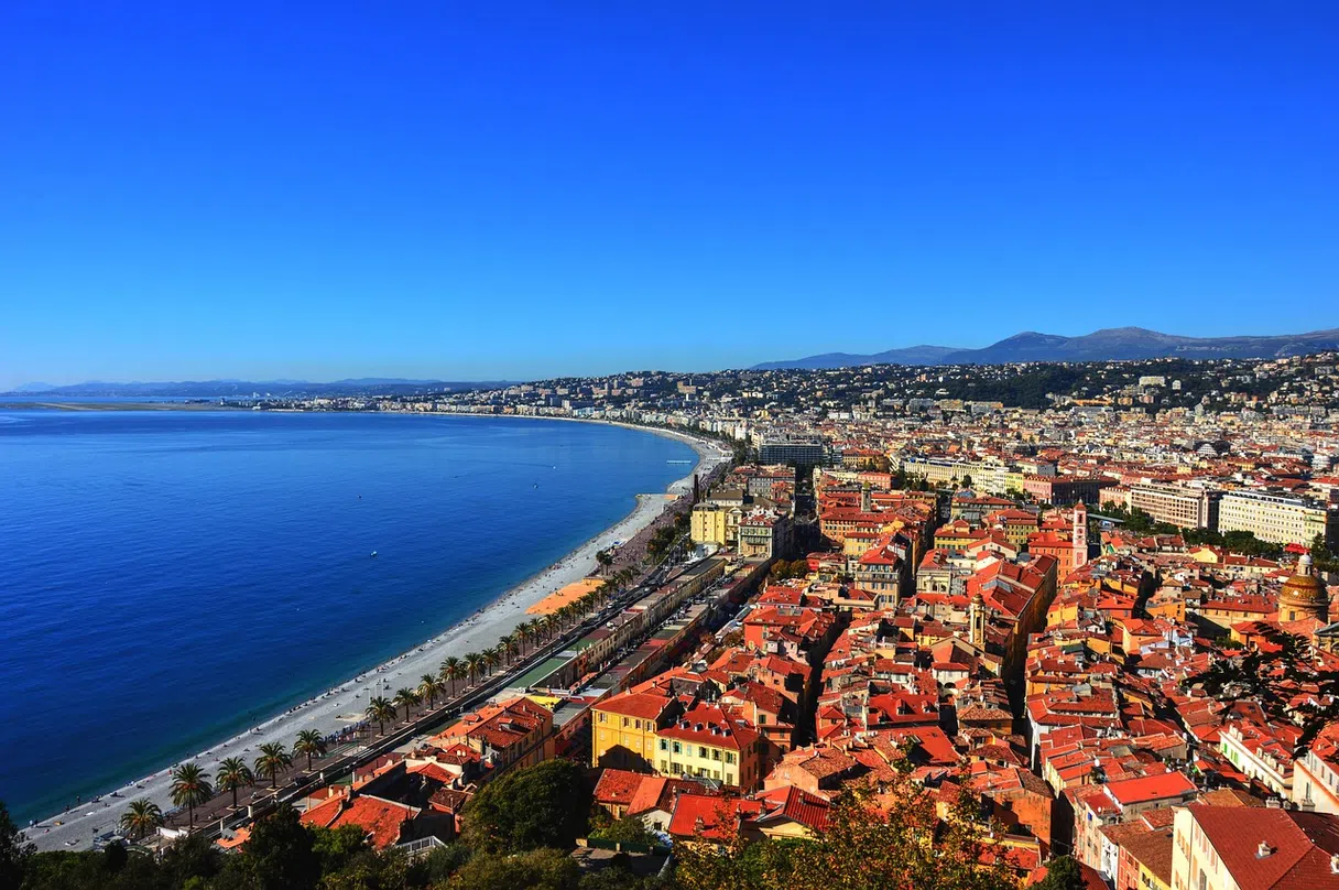 View of Nice on the French Riviera
