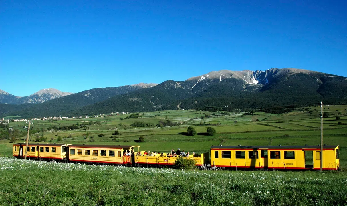 Tourist train in the Pyrénées-Orientales