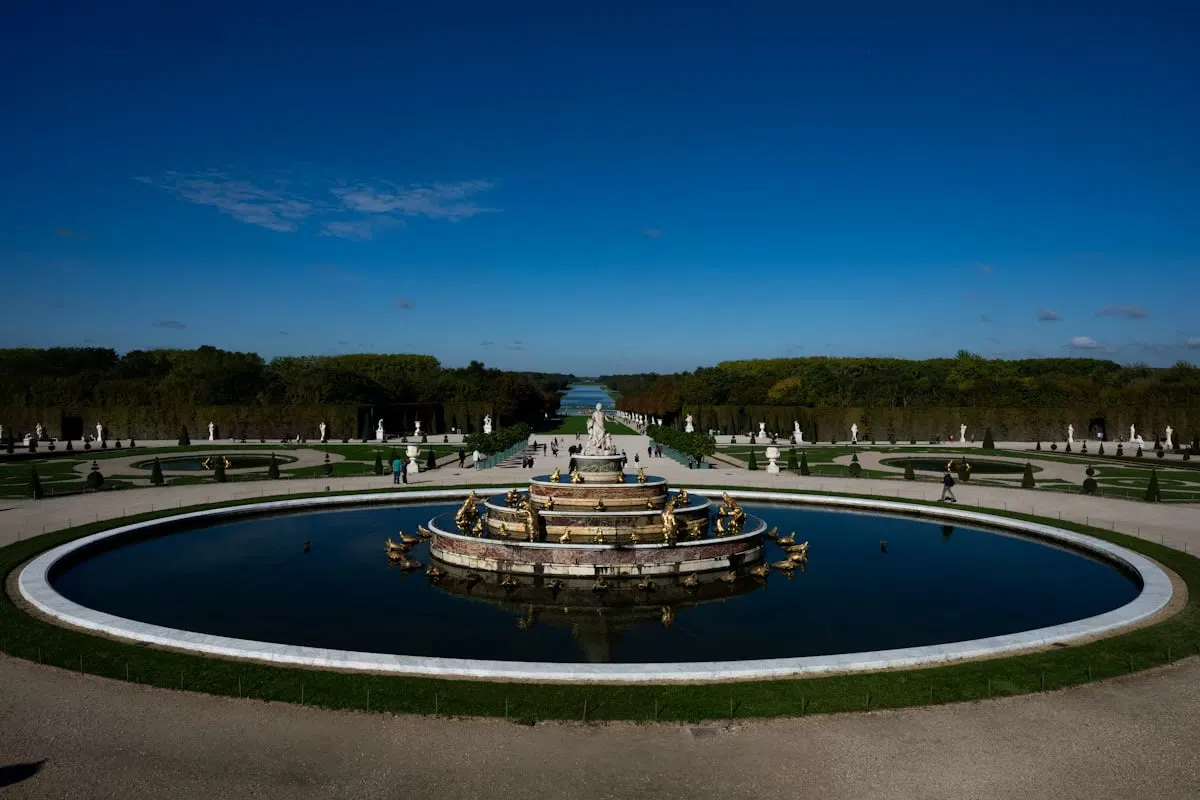 Fountains and gardens of the Palace of Versailles, majestic symmetry